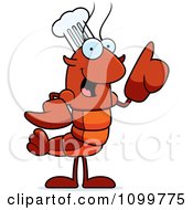Clipart Chef Lobster Or Crawdad Mascot Character With An Idea Royalty Free Vector Illustration by Cory Thoman