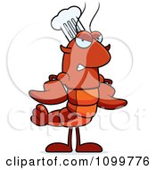 Clipart Mad Chef Lobster Or Crawdad Mascot Character Royalty Free Vector Illustration by Cory Thoman
