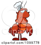 Clipart Depressed Chef Lobster Or Crawdad Mascot Character Royalty Free Vector Illustration by Cory Thoman
