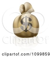 3d Bank Money Sack With A Dollar Symbol On The Exterior