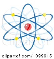 Clipart Colorful Atom Royalty Free Vector Illustration by Hit Toon
