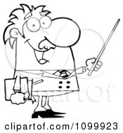 Poster, Art Print Of Happy Black And White Professor Using A Pointer Stick
