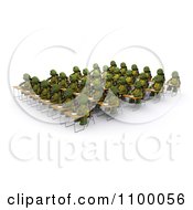 Poster, Art Print Of 3d Tortoises Writing At Their Desks In A Class Room