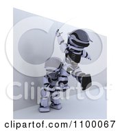 Poster, Art Print Of 3d Helping Another Over A Wall To Defeat An Obstacle