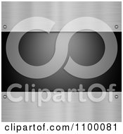 Clipart 3d Silver Riveted Brushed Metal And Carbon Fiber Copyspace Royalty Free Illustration