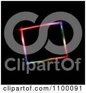 Slanted Neon Colored Frame On Black