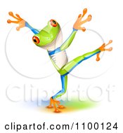 Poster, Art Print Of Cute Tree Frog Dancing