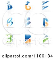 Poster, Art Print Of Colorful Letter B Icons With Reflections