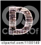 3d Capital Letter D Made Of Stone Wall Texture