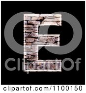 3d Capital Letter E Made Of Stone Wall Texture