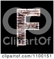 Poster, Art Print Of 3d Capital Letter F Made Of Stone Wall Texture
