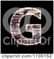 Poster, Art Print Of 3d Capital Letter G Made Of Stone Wall Texture