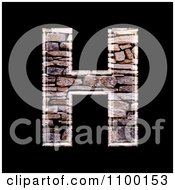 Poster, Art Print Of 3d Capital Letter H Made Of Stone Wall Texture