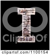 Poster, Art Print Of 3d Capital Letter I Made Of Stone Wall Texture
