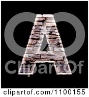 Poster, Art Print Of 3d Capital Letter A Made Of Stone Wall Texture