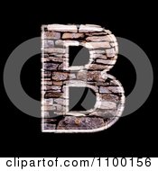 Poster, Art Print Of 3d Capital Letter B Made Of Stone Wall Texture
