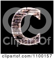 3d Capital Letter C Made Of Stone Wall Texture