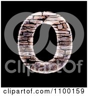 Poster, Art Print Of 3d Capital Letter O Made Of Stone Wall Texture