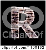 3d Capital Letter R Made Of Stone Wall Texture