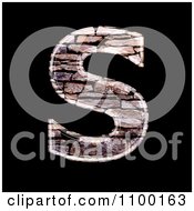 Poster, Art Print Of 3d Capital Letter S Made Of Stone Wall Texture