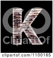 Poster, Art Print Of 3d Capital Letter K Made Of Stone Wall Texture