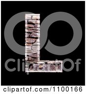 Poster, Art Print Of 3d Capital Letter L Made Of Stone Wall Texture