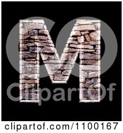 Poster, Art Print Of 3d Capital Letter M Made Of Stone Wall Texture