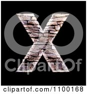 3d Capital Letter X Made Of Stone Wall Texture