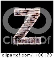 Poster, Art Print Of 3d Capital Letter Z Made Of Stone Wall Texture
