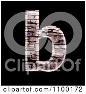Poster, Art Print Of 3d Lowercase Letter B Made Of Stone Wall Texture