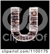Poster, Art Print Of 3d Capital Letter U Made Of Stone Wall Texture