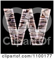 Poster, Art Print Of 3d Capital Letter W Made Of Stone Wall Texture