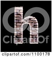 Poster, Art Print Of 3d Lowercase Letter H Made Of Stone Wall Texture