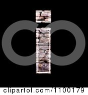 Poster, Art Print Of 3d Lowercase Letter I Made Of Stone Wall Texture