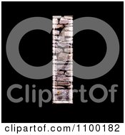 Poster, Art Print Of 3d Capital Letter I Or Lowercase Letter L Made Of Stone Wall Texture