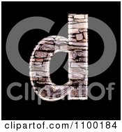 3d Lowercase Letter D Made Of Stone Wall Texture
