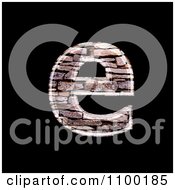 Poster, Art Print Of 3d Lowercase Letter E Made Of Stone Wall Texture