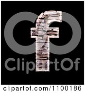 Poster, Art Print Of 3d Lowercase Letter F Made Of Stone Wall Texture