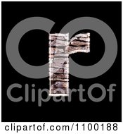 Clipart 3d Lowercase Letter R Made Of Stone Wall Texture Royalty Free CGI Illustration