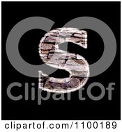 Poster, Art Print Of 3d Lowercase Letter S Made Of Stone Wall Texture