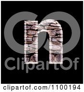 Poster, Art Print Of 3d Lowercase Letter N Made Of Stone Wall Texture