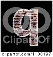 Clipart 3d Lowercase Letter Q Made Of Stone Wall Texture Royalty Free CGI Illustration
