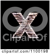 Poster, Art Print Of 3d Capital Letter X Made Of Stone Wall Texture