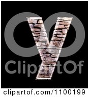 3d Capital Letter Y Made Of Stone Wall Texture