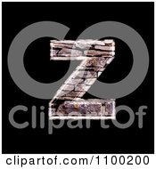 Poster, Art Print Of 3d Capital Letter Z Made Of Stone Wall Texture