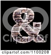 Poster, Art Print Of 3d Ampersand Symbol Made Of Stone Wall Texture