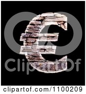 Poster, Art Print Of 3d Euro Symbol Made Of Stone Wall Texture