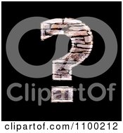Poster, Art Print Of 3d Question Mark Made Of Stone Wall Texture