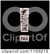 Poster, Art Print Of 3d Exclamation Point Made Of Stone Wall Texture
