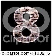 Poster, Art Print Of 3d Number 8 Made Of Stone Wall Texture
